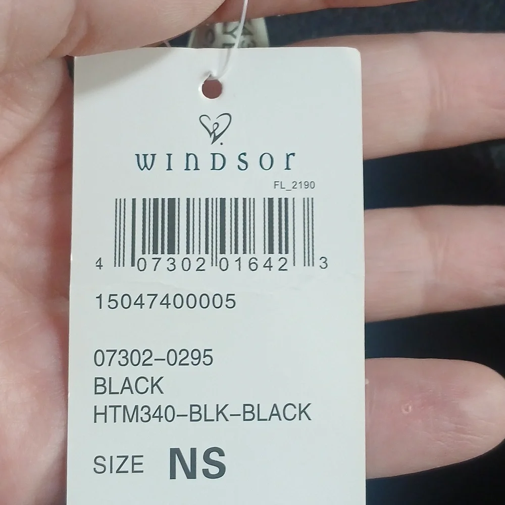 Bnwt Windsor Black Fedora with Crystal Beaded Band - 1 Sz Fits Most - Picture 6 of 7